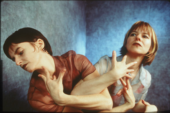 Ros Warby and Lucy Guerin in <i>Return Ticket</i> in 1997.