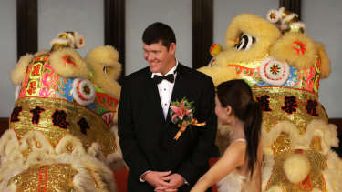 James Packer at the opening ceremony of Crown Macau in 2007.  