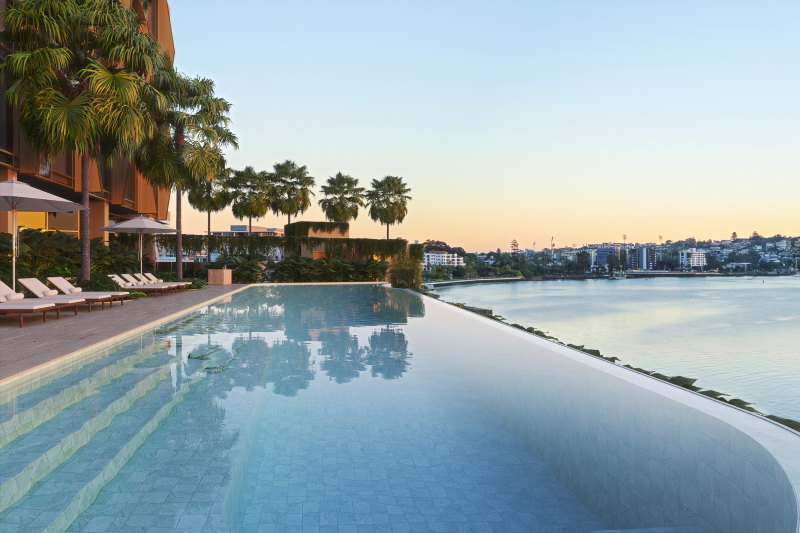 The Kimpton Brisbane’s standout feature will be an infinity pool overlooking the Brisbane River.