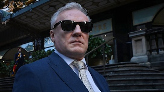 Paul Kent leaving Downing Centre Court earlier this month.