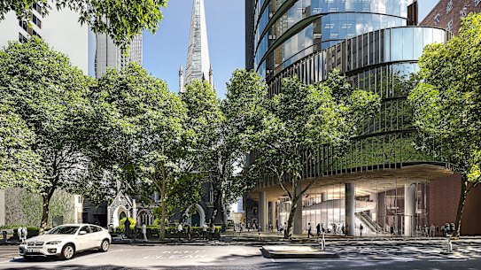 Charter Hall's new office project at 130 Lonsdale Street.