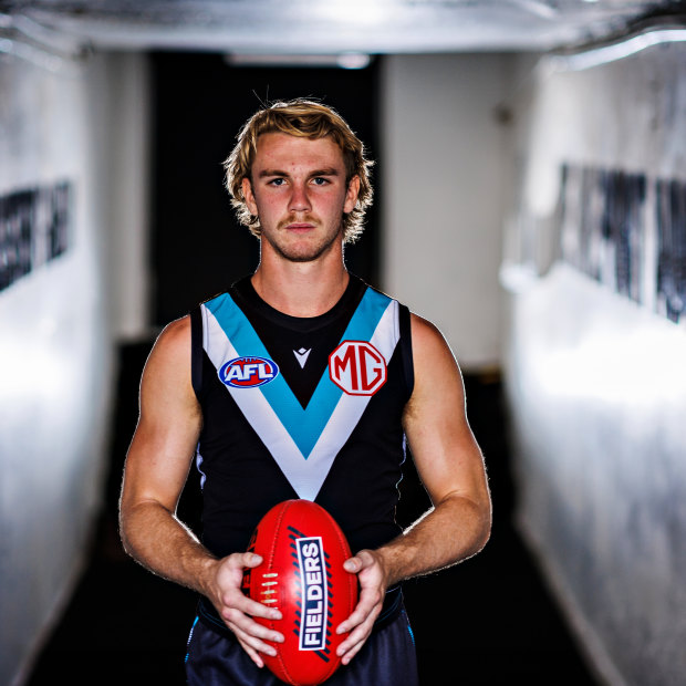 Jason Horne-Francis is happier and settled at Port Adelaide.