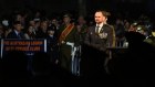 NSW State RSL president Mick Bainbridge during the ANZAC day dawn service in Martin Place.