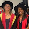 Royal Australasian College of Physicians (RACP) president Professor Jennifer Martin (left), with RACP president-elect Dr Sharmila Chandran in a file picture.