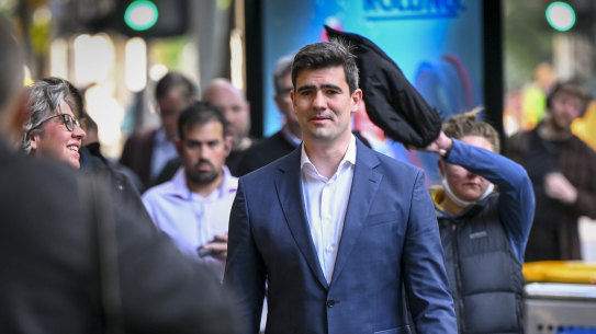 Jacob Hersant outside Melbourne Magistrates’ Court on Tuesday.