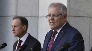 Prime Minister Scott Morrison (right) and Health Minister Greg Hunt say Australia has secured two new agreements on potential vaccines.