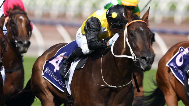 In Her Time won the Lightning Stakes first up in the autumn and will try to repeat the feat in The Everest on Saturday