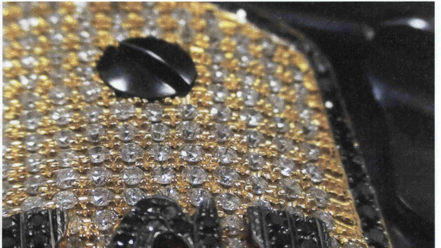 A diamond-encrusted pistol that a government witness said belonged to Joaquin "El Chapo" Guzman.