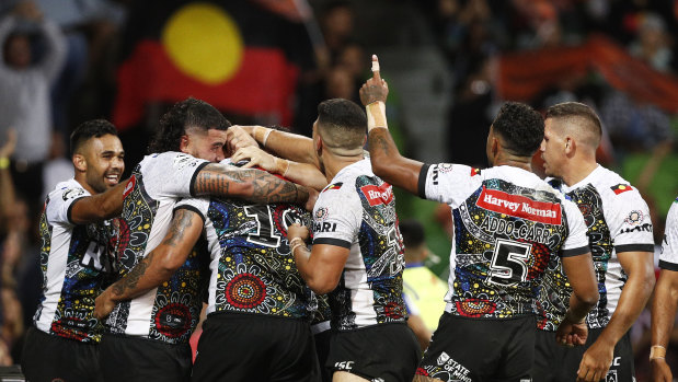 Last year, the majority of the Indigenous side did not sing the anthem during the clash.