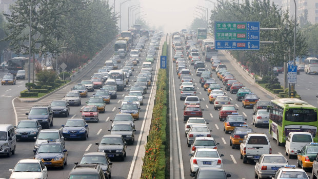The notoriously horrendous Beijing traffic makes a tech worker's day even longer. 