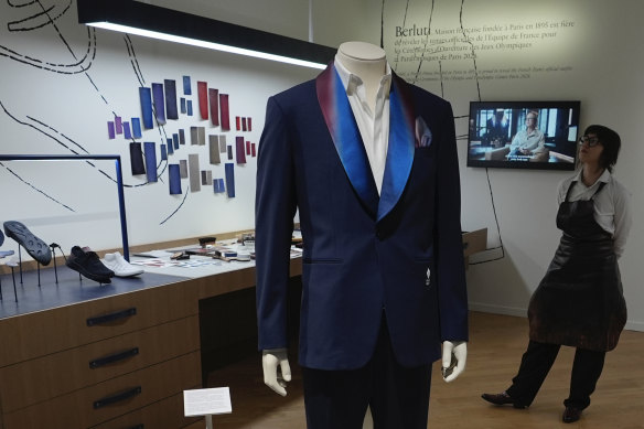 A Berluti suit worn by French athletes during the opening ceremony.