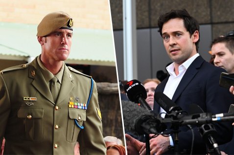 Ben Roberts-Smith and reporter Nick McKenzie.