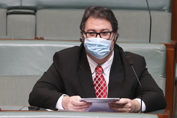 Nationals MP George Christensen, pictured in Parliament back in August. 