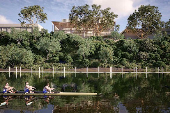 The view of the new centre from the Swan River.