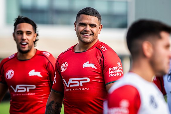 Latrell Mitchell at South Sydney training this week.
