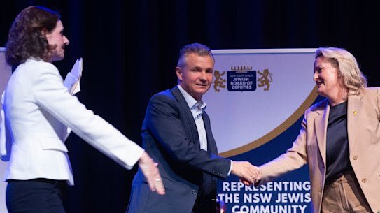 Wentworth’s Allegra Spender, Kingsford Smith MP Matt Thistlethwaite and Liberal candidate for Wentworth Ro Knox.