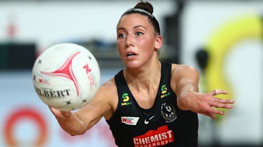 Leading from the front: Kelsey Browne was in scintillating form once again   last night against West Coast Fever.