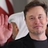 Elon Musk on tour with US President Donald Trump in Doha, Qatar, earlier this month.