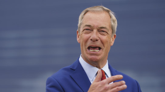 Britain’s Reform UK party leader Nigel Farage.