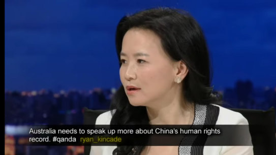 Cheng Lei, seen here on the ABC’s Q&A in 2014, was formally arrested last year on suspicion of illegally supplying state secrets.