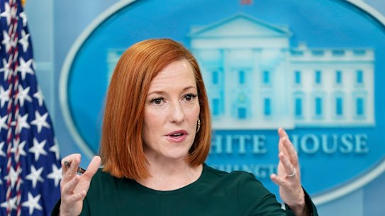 White House press secretary Jen Psaki warns that Russian president Vladimir Putin could be planning to unleash chemical weapons. 
