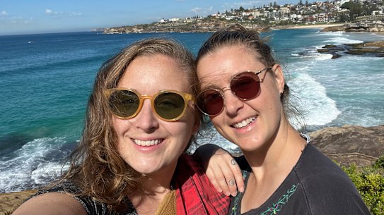 Amanda Smith (right) and her wife.