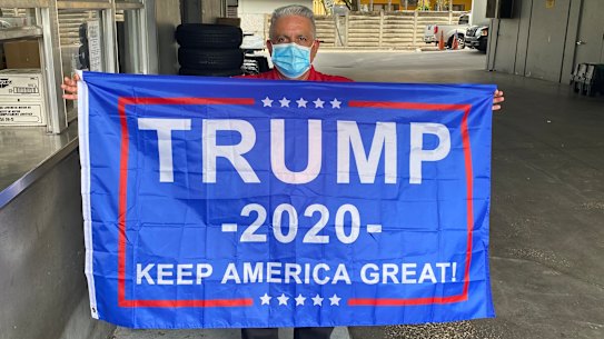 Trump supporter Pedro Villalonga in Miami