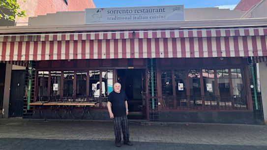 Alfonso Di Lanzo outside Sorrento Restaurant in Northbridge this week.