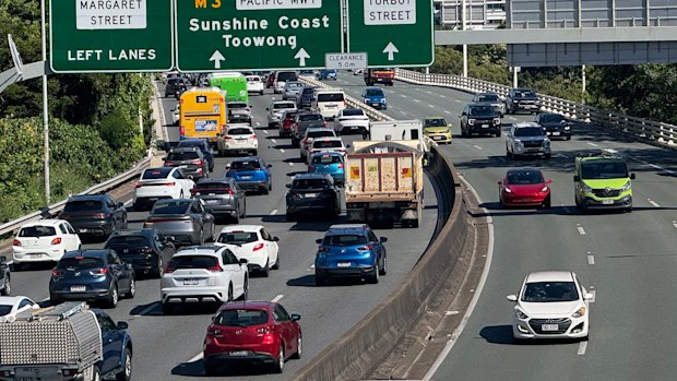 Some Brisbane roads slowed to less than 25km/h in peak times in December 2025.
