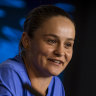 Ash Barty  speaks to the media before the 2020 Australian Open. 