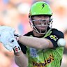David Warner in action for Sydney Thunder.
