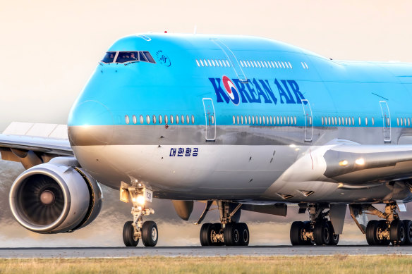 Korean Air is one of the few airlines flying the 747-8, the last jumbo jet developed by Boeing.