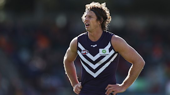Fremantle star Nat Fyfe struggled last year.