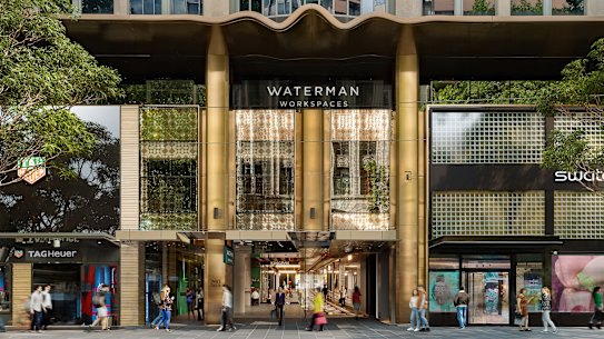 Render of Collins Arcade, the new name for 260 Collins Street which is re-opening in October.