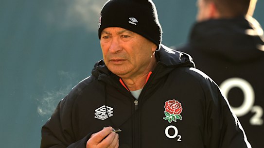 Coach Eddie Jones at an England training session on Friday.