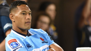 Sidelined: Folau will miss three or four games with a hamstring injury. 