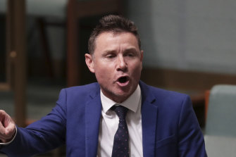 Liberal MP Andrew Laming in Parliament.