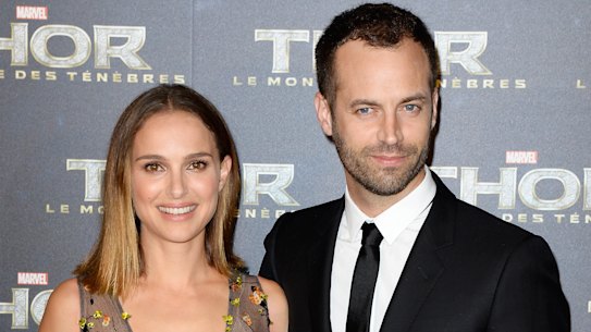 Natalie Portman with director husband Benjamin Millepied.