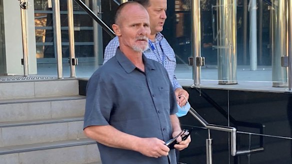 Andrew Beveridge, a friend of gunman Ricky Maddison, leaves Toowoomba Courthouse on Monday, after giving evidence.