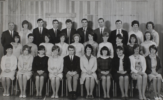 Peter Ruff, (back row, third from right) with his Coburg Teachers' College class in 1965.