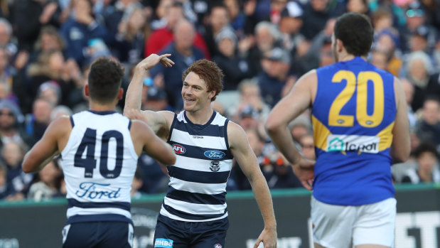 Geelong thrashed the Eagles in round six.