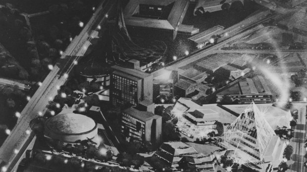 Aerial view of the casino-convention centre.