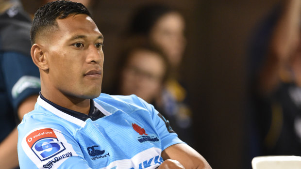 Sidelined: Folau will miss three or four games with a hamstring injury. 