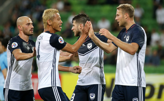 Melbourne Victory during their game against Daegu FC in Melbourne on March 5.