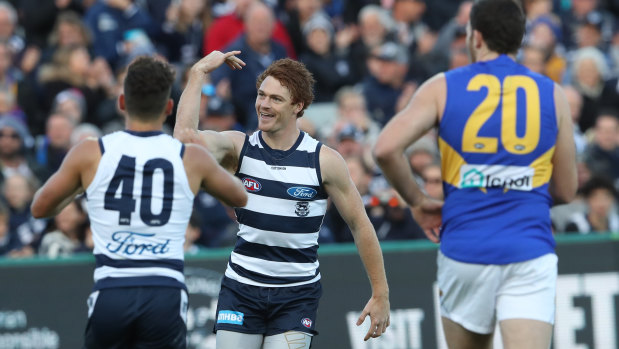 Sharp shooter: Gary Rohan has notched 15 goals in six games for Geelong.