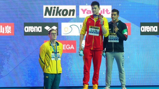 Mack Horton made headlines with his podium protest against Sun Yang at the world championships last year.