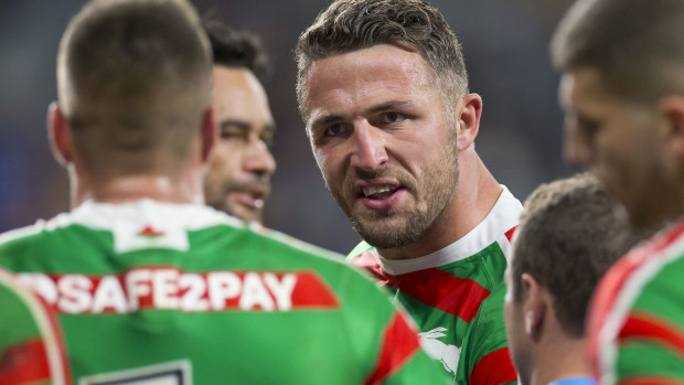 No love lost: Sam Burgess fired back at former Souths coach Siebold.