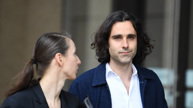 Actor Mark Leonard Winter arrives at the Federal Court on Thursday.