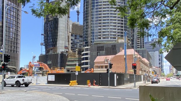 Brisbane’s Bellevue Hotel precinct in December 2022.