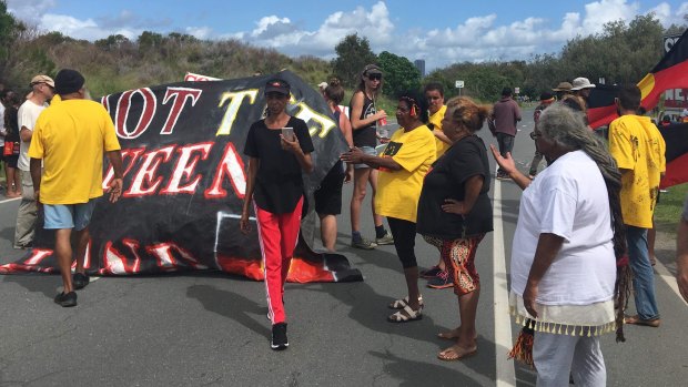 Indigenous protesters shut down the baton relay on its last leg.